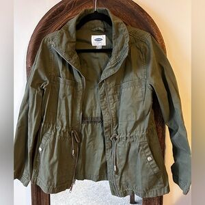 Old Navy Khaki Green Drawstring Utility Jacket